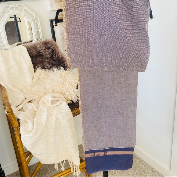 Vintage Christian Dior Fringe End Scarf - Picture 5 of 5